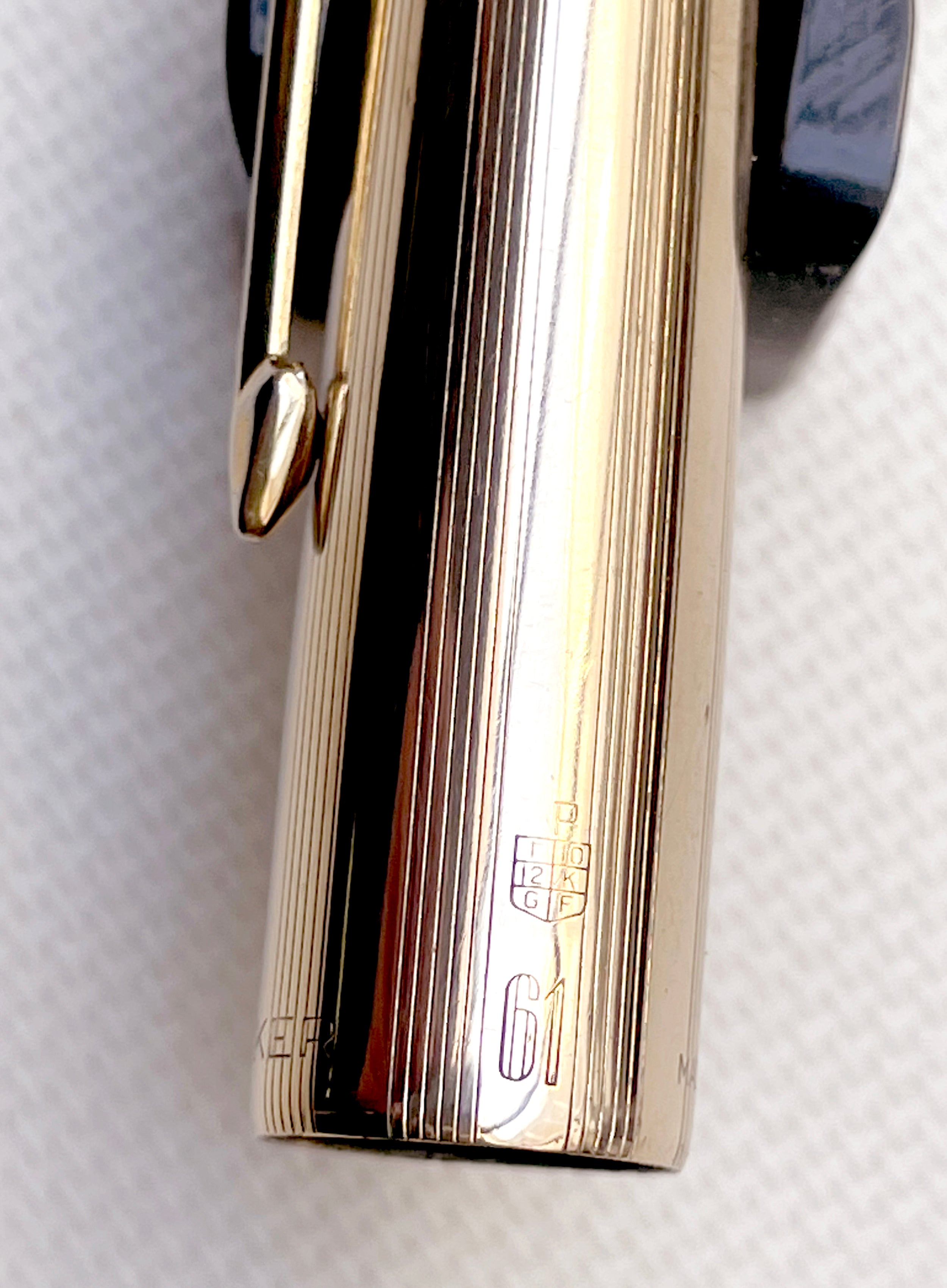 Vintage Parker 61 Fountain Pen Gold Filled Cap PART, USA (CM1298)