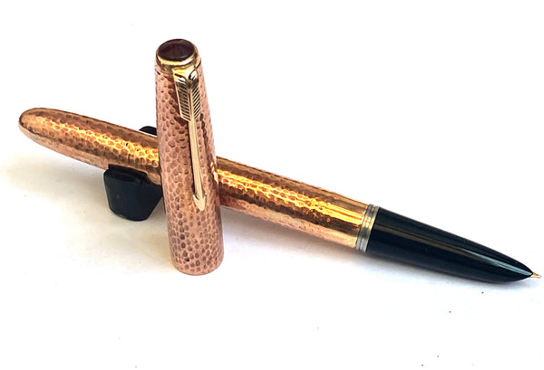 Parker 51 Aerometric Customized "Martele" Fountain Pen in Full Copper